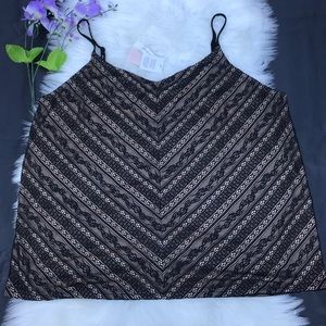 Plus size tank top Philosophy Spaghetti Strap Black Lace  2X